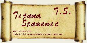Tijana Stamenić vizit kartica
